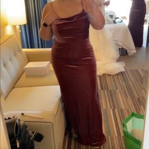 Revelry terracotta bridesmaid dress